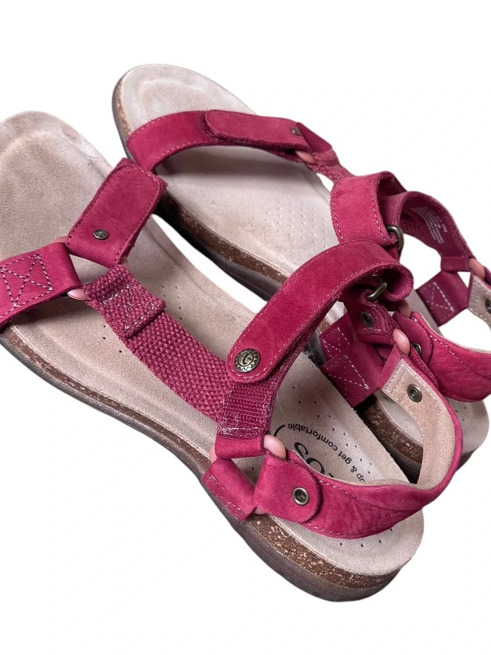 Taos Mixer Sandals Womens 8 Casual Strappy Slingback MIX-14173 Red Leather